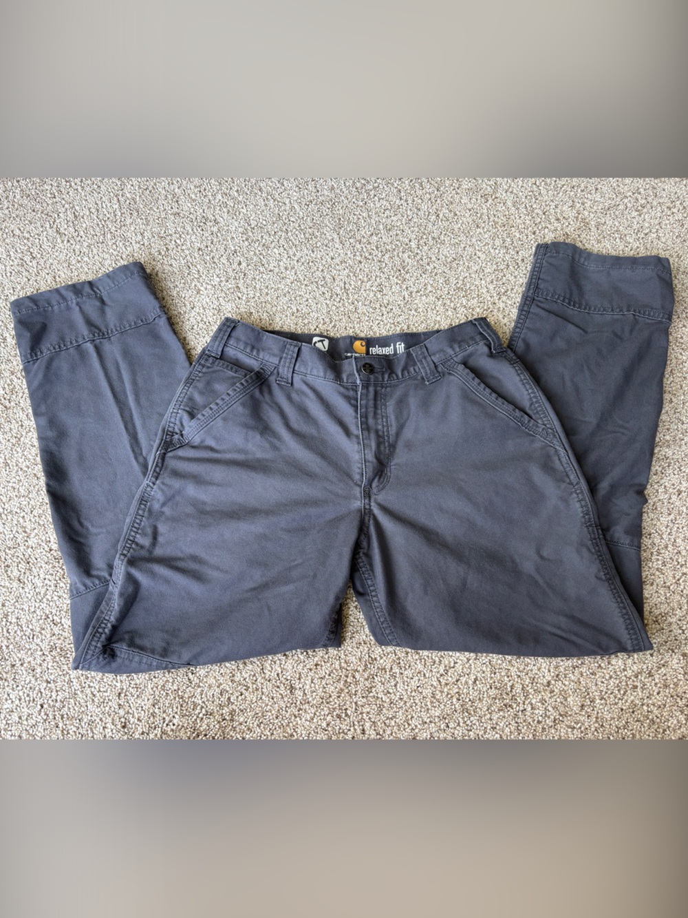 Carhartt Men's Charcoal Relaxed-Fit Chinos